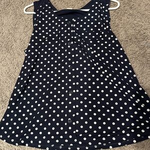 • NAVY BLUE flowy polka dot tank top size XL EXCELLECT CONDITION!!
